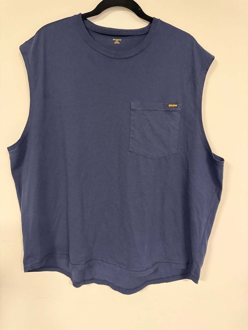 Brahma Men's Big & Tall Cotton Blend Muscle Tank Top with Pocket